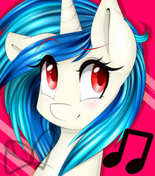 Size: 838x954 | Tagged: safe, artist:cinnamonh3artz, dj pon-3, vinyl scratch, g4, female, portrait, solo