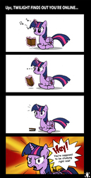 Size: 1346x2600 | Tagged: safe, artist:digiral, twilight sparkle, alicorn, pony, g4, angry, book, comic, female, mare, solo, studying, twilight sparkle (alicorn), yelling