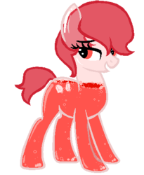 Size: 358x436 | Tagged: safe, artist:fluffomaru, oc, oc only, oc:game fuel, food pony, original species, solo