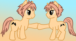 Size: 850x464 | Tagged: safe, artist:cardcaptorkatara, anime, hikaru hitachiin, kaoru hitachiin, ouran high school host club, ponified