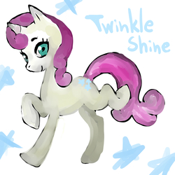 Size: 2000x2000 | Tagged: safe, artist:sassafraswonder, twinkleshine, pony, unicorn, g4, female, high res, mare, palindrome get, simple background, solo