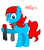 Size: 684x782 | Tagged: safe, artist:lessy652, oc, oc only, earth pony, pony, ballgag, clothes, female, gag, mare, scarf, solo