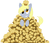 Size: 1291x1104 | Tagged: safe, artist:miaowwww, derpy hooves, pegasus, pony, g4, female, mare, muffin, pile of muffins, solo, that pony sure does love muffins