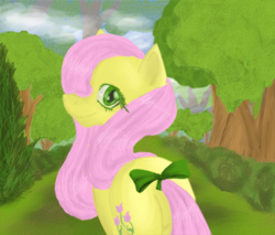 Size: 510x435 | Tagged: safe, artist:poisonyew, posey, earth pony, pony, g1, female, forest, solo, tree