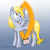 Size: 800x795 | Tagged: safe, artist:hinata-teh-lefty, derpy hooves, pegasus, pony, g4, female, mare, portal, solo