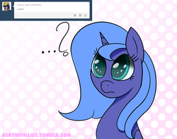 Size: 1266x1000 | Tagged: safe, artist:askthefillies, princess luna, ask the fillies, g4, ask, female, filly, solo, tumblr, woona