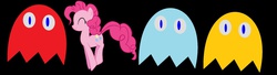 Size: 1024x279 | Tagged: safe, pinkie pie, g4, blinky, clyde, inky, pac-man, unoriginal