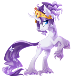 Size: 2361x2539 | Tagged: safe, artist:xnightmelody, tree of harmony, oc, oc only, oc:harmony (heilos), classical unicorn, pony, g4, big crown thingy, cloven hooves, high res, horn, leonine tail, ponified, simple background, solo, transparent background, unshorn fetlocks