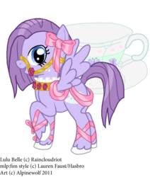 Size: 648x764 | Tagged: safe, artist:acrylicpony, oc, oc only, oc:lulu belle, pegasus, pony, bow, solo