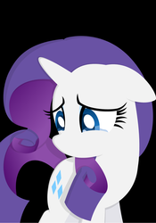 Size: 1048x1495 | Tagged: safe, artist:zacatron94, rarity, pony, unicorn, g4, black background, crying, female, floppy ears, mare, sad, simple background, solo