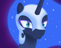 Size: 1280x1024 | Tagged: safe, artist:rainbow-dosh, nightmare moon, g4, female, looking at you, solo