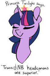 Size: 494x750 | Tagged: source needed, useless source url, safe, artist:8-bit-goat, twilight sparkle, alicorn, pony, g4, bust, eyes closed, female, gender headcanon, mare, mouthpiece, portrait, simple background, solo, transparent background, twilight sparkle (alicorn)