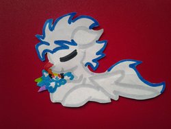 Size: 1024x768 | Tagged: safe, artist:swirlyquill, rainbow dash, soarin', g4, crush plush, female, male, paper, plushie, ship:soarindash, shipping, straight