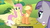 Size: 1276x719 | Tagged: safe, screencap, angel bunny, applejack, fluttershy, maud pie, g4, maud pie (episode), my little pony: friendship is magic, hub logo, meme, youtube caption