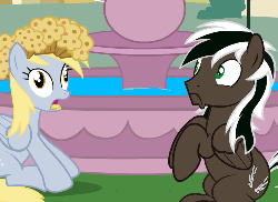 Size: 500x364 | Tagged: safe, artist:spectty, derpy hooves, oc, pegasus, pony, g4, animated, female, mare, wat