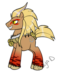 Size: 600x730 | Tagged: safe, artist:voltage-x, pony, keiji maeda, koei, pokémon conquest, ponified, samurai warriors, solo