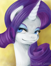 Size: 1024x1325 | Tagged: safe, artist:quila111, rarity, g4, female, portrait, solo