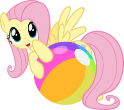 Size: 7000x6194 | Tagged: safe, artist:moongazeponies, fluttershy, g4, absurd resolution, beach ball, female, solo