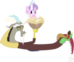 Size: 1000x835 | Tagged: safe, artist:themasterofdespair, diamond tiara, discord, g4, cute, shipping, simple background, transparent background, vector