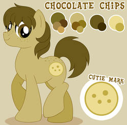 Size: 1091x1073 | Tagged: safe, artist:mintystitch, oc, oc only, oc:chocolate chips, reference sheet, solo