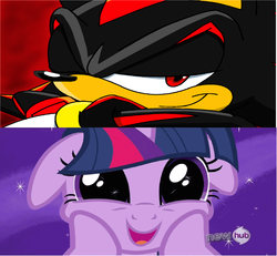 Size: 1780x1648 | Tagged: safe, twilight sparkle, g4, crossover, crossover shipping, male, shadow the hedgehog, shadtwi, shipping, sonic the hedgehog, sonic the hedgehog (series)