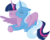 Size: 1280x1015 | Tagged: safe, artist:spottytlion, trixie, twilight sparkle, alicorn, pony, g4, blushing, cuddling, cute, eyes closed, female, floppy ears, hug, kissing, lesbian, mare, prone, ship:twixie, shipping, smiling, snuggling, spread wings, twilight sparkle (alicorn), winghug