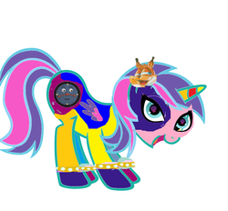 Size: 1176x1092 | Tagged: safe, oc, oc only, alicorn, pony, unicorn, alicorn oc, bubsy, don't hug me i'm scared, littlest pet shop, ms paint, stylistic suck, tony the talking clock, zoe trent