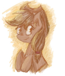 Size: 340x400 | Tagged: safe, artist:rainbowcider, applejack, g4, female, solo