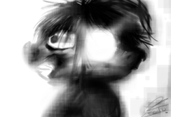 Size: 1366x938 | Tagged: safe, artist:spriterjrda, oc, oc only, abstract, black and white, grayscale, monochrome, semi-abstract