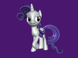 Size: 2000x1500 | Tagged: safe, rarity, ponylumen, g4, 3d, 3d pony creator, bedroom eyes, female, pose, shiny, simple background, solo