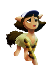 Size: 762x1048 | Tagged: safe, artist:vtruss1, pony, clementine (walking dead), clothes, female, filly, ponified, solo, the walking dead, the walking dead game