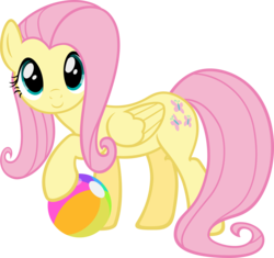 Size: 7000x6570 | Tagged: safe, artist:moongazeponies, fluttershy, g4, absurd resolution, beach ball, female, solo