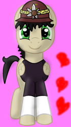 Size: 400x712 | Tagged: safe, artist:vetorhuskysamuria, pony, heart, nick, ponified, solo, the walking dead, the walking dead game, the walking dead game season 2