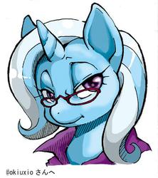 Size: 459x517 | Tagged: safe, artist:hobilo, trixie, pony, unicorn, g4, female, glasses, mare, solo