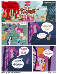 Size: 2550x3300 | Tagged: safe, artist:j5a4, applejack, pinkie pie, rainbow dash, rarity, twilight sparkle, comic:party of one, g4, party of one, comic, creepypasta, high res