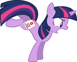 Size: 2117x1712 | Tagged: safe, artist:sulyo, twilight sparkle, pony, unicorn, g4, angry, bucking, error, female, frown, inkscape, mare, open mouth, silly, simple background, solo, transparent background, unicorn twilight, vector