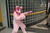 Size: 3872x2592 | Tagged: safe, artist:fixinman, pinkie pie, human, g4, cosplay, fursuit, gun, high res, irl, irl human, photo, solo, weapon