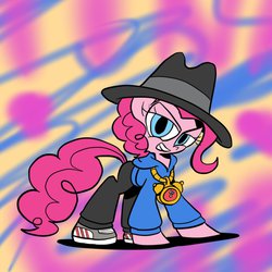 Size: 894x893 | Tagged: safe, artist:joeywaggoner, pinkie pie, g4, testing testing 1-2-3, female, hat, rapper pie, solo