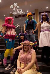 Size: 640x960 | Tagged: safe, fluttershy, pinkie pie, rainbow dash, rarity, twilight sparkle, human, g4, cosplay, irl, irl human, photo