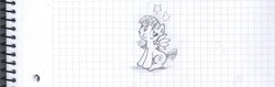 Size: 2412x764 | Tagged: safe, artist:kakyou-dreams, twilight sparkle, alicorn, pony, g4, blushing, folder, graph paper, monochrome, sketch, solo, stars, traditional art, twilight sparkle (alicorn)