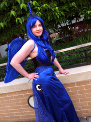 Size: 2448x3264 | Tagged: safe, artist:eternalzarya, princess luna, human, g4, connecticon, connecticon 2013, cosplay, hand on hip, high res, irl, irl human, photo, solo