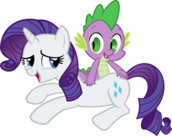 Size: 3486x2767 | Tagged: safe, artist:porygon2z, rarity, spike, dragon, pony, unicorn, g4, back scratching, female, high res, male, mare, scratching, ship:sparity, shipping, simple background, straight, transparent background, vector