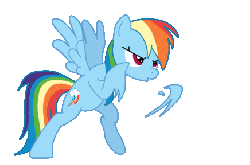 Size: 436x289 | Tagged: safe, artist:pablossb, rainbow dash, fighting is magic, g4, animated, female, punch, solo