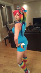 Size: 1024x1816 | Tagged: safe, artist:jenfazz, rainbow dash, human, g4, cosplay, goggles, irl, irl human, photo, solo