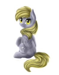 Size: 556x698 | Tagged: safe, artist:aschenstern, derpy hooves, pegasus, pony, g4, female, mare, solo, underp