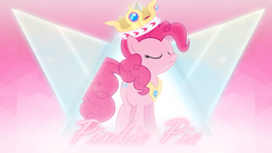 Size: 1920x1080 | Tagged: safe, artist:spier17, artist:vipeydashie, pinkie pie, g4, crown, female, princess, solo, vector, wallpaper