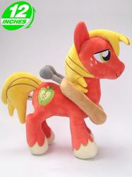 Size: 364x486 | Tagged: safe, artist:onlyfactory, big macintosh, earth pony, pony, g4, chinese, irl, male, photo, plushie, solo, stallion