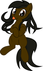 Size: 1500x2469 | Tagged: safe, artist:accu, artist:theparagon, oc, oc only, oc:aryanne, pony, alternate clothes, bed, body pillow, body pillow design, cute, ebony, full body, looking at you, on back, ruffled hair, solo, tongue out