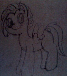 Size: 1055x1200 | Tagged: safe, artist:kitsamoon, oc, oc only, pegasus, pony, female, filly, solo, traditional art, wip