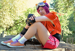 Size: 906x627 | Tagged: safe, artist:bright-new-dawn, scootaloo, human, g4, cosplay, goggles, irl, irl human, photo, solo